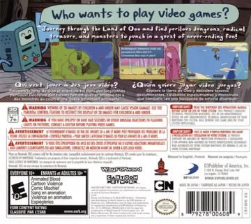 Adventure Time - Hey Ice King Why'd You Steal Our Garbage!! (USA)(Rev 1)(En) box cover back